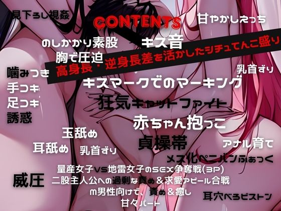 超高身長girl’s［177cmVS179cm］〜摩天楼から虐めて甘やかす！？修羅場ハーレム〜 サンプル6ページ目