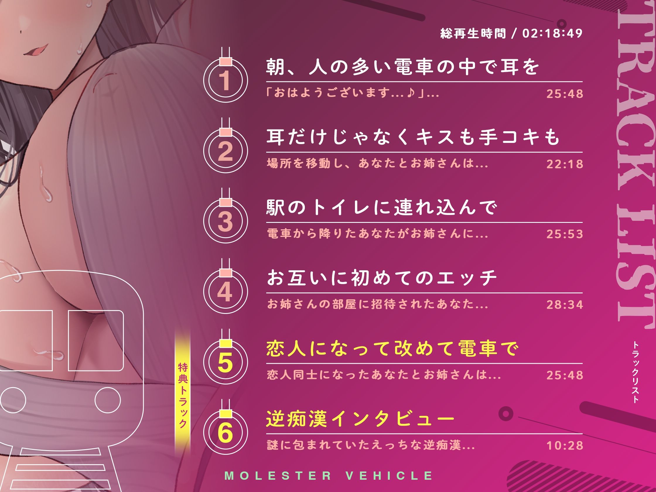 逆痴●車両〜車内密着手コキから始まる処女お姉さんの暴走逆レ●プ〜【2時間超の大ボリューム】 サンプル5ページ目