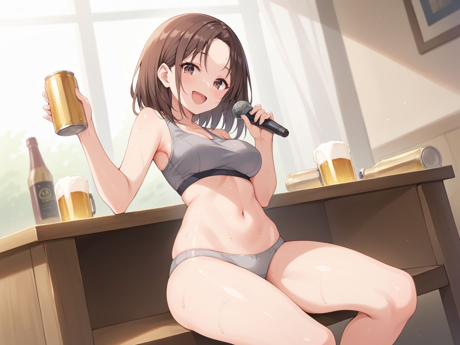 【ほろ酔いオナニー実演】とある声優の飲酒自慰【温萌千夜】 サンプル4ページ目