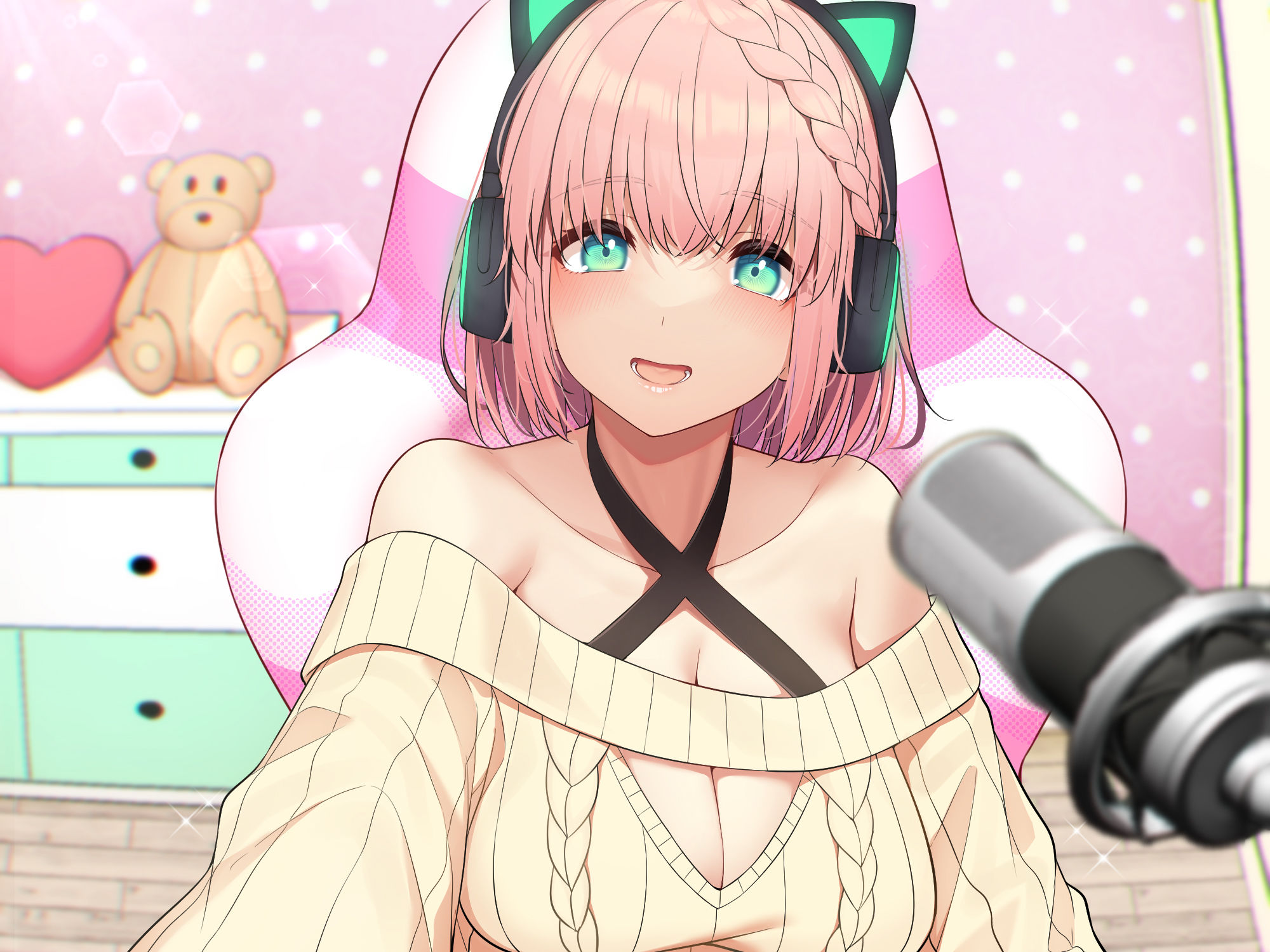 【耳舐めASMR】み・み・ちゅ！ -ゆるふわ配信girl なこなこの場合- 【KU100】 サンプル4ページ目