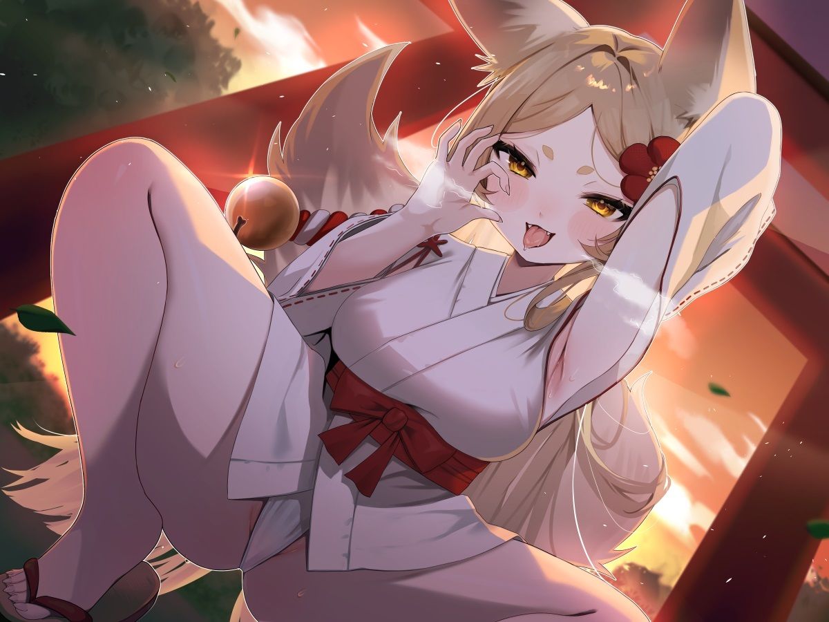 【のじゃロリ妖狐×マゾ向け】ゲェェエエエップ！！のじゃロリゲップ神「またま」降臨！！【ゲップ特化】 サンプル1ページ目