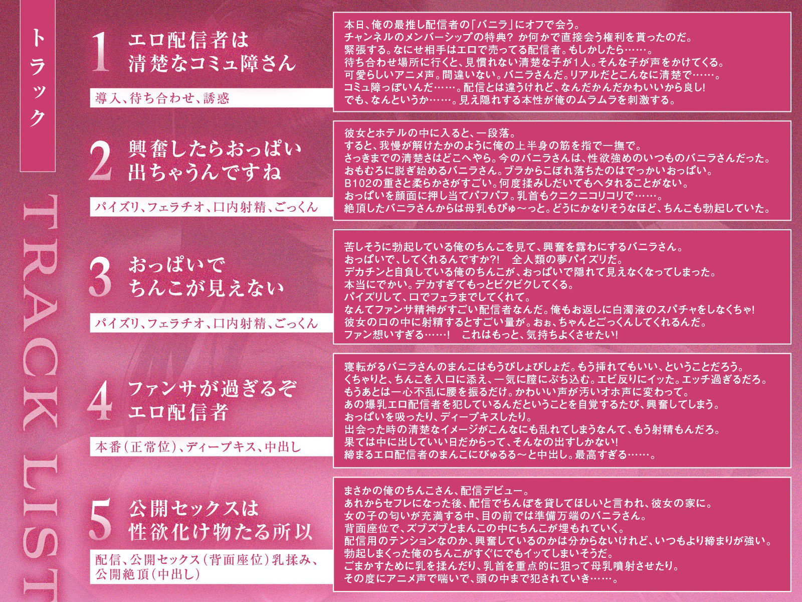 爆乳エロ配信者「バニラ」と初オフパコ！この母乳メンヘラとセフレになりました♪（KU100マイク収録作品） サンプル3ページ目