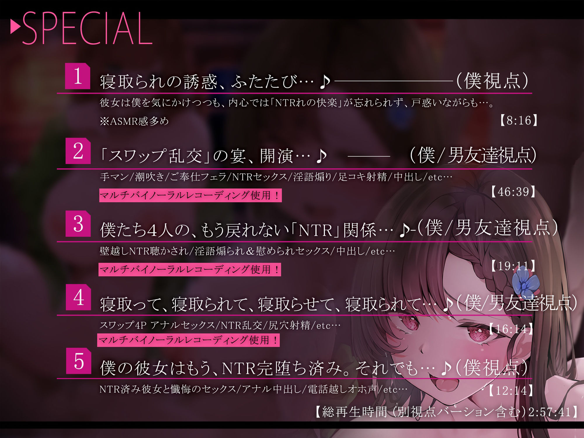 ？？寝取られ/NTR/スワップ？？ 初めての彼女を何度も犯●れて中古おま〇こにコキ射精したお話。【マルチバイノーラル録音】 サンプル7ページ目