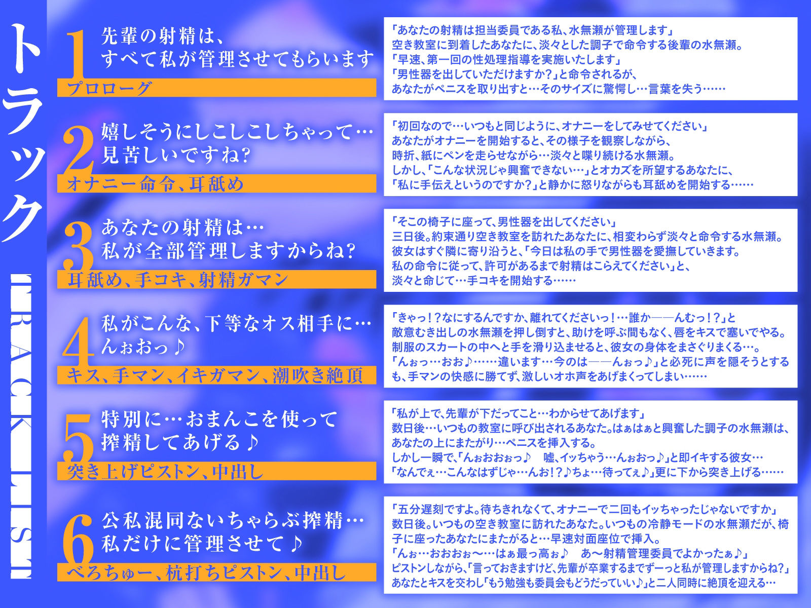 射精管理委員に淡々と事務シコさせられて溜まってたので、反撃してどっちが上かわからせました♪（KU100マイク収録作品） サンプル3ページ目