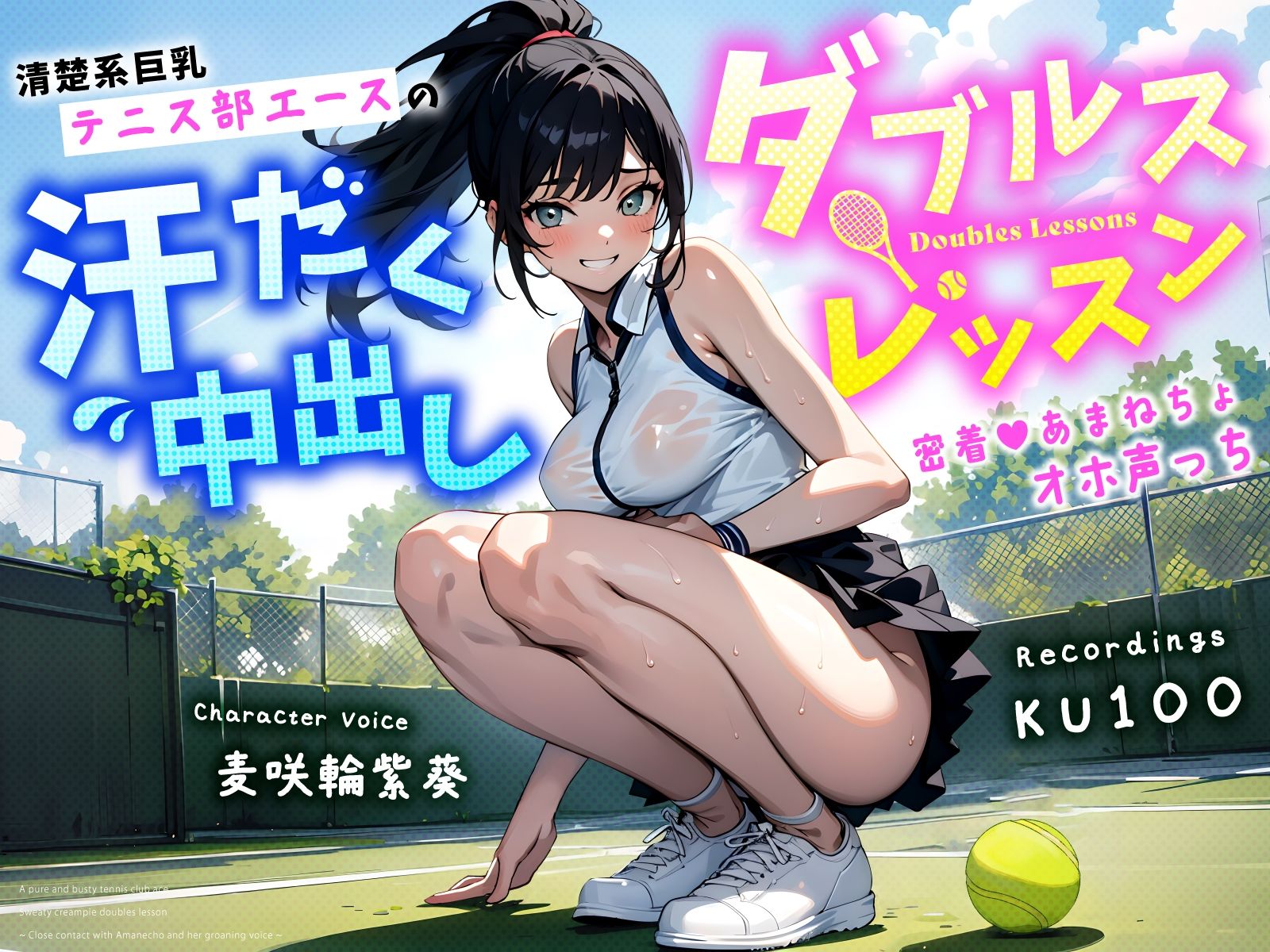 清楚系巨乳テニス部エースの汗だく中出しダブルスレッスン〜密着あまねちょオホ声っち〜 サンプル1ページ目