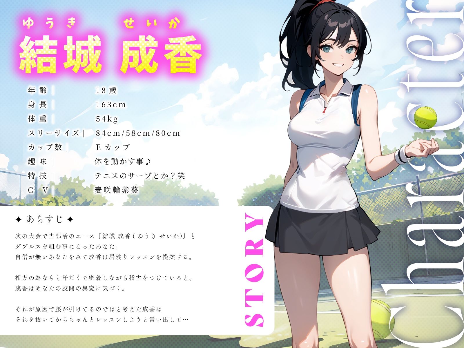 清楚系巨乳テニス部エースの汗だく中出しダブルスレッスン〜密着あまねちょオホ声っち〜 サンプル2ページ目