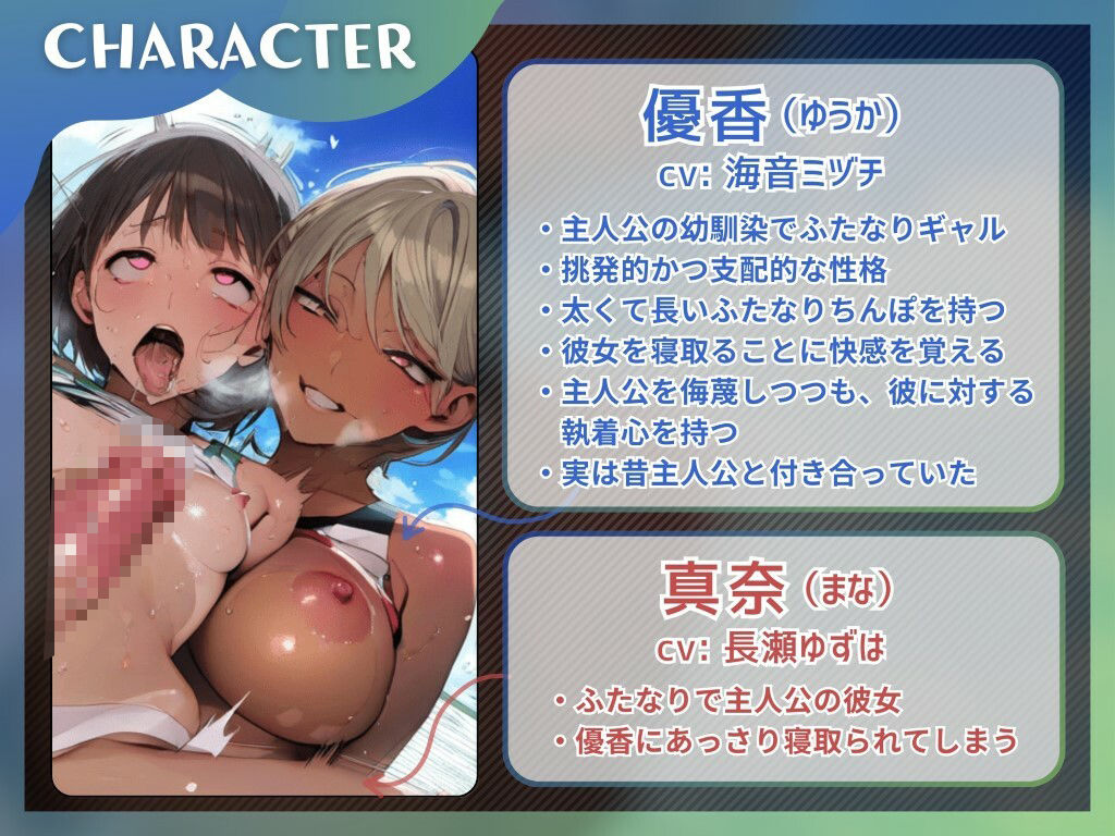 彼女を寝取るふたなりギャルは俺のアナルを忘れられない サンプル2ページ目