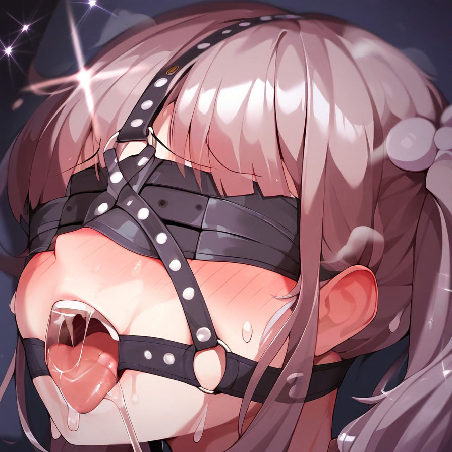 拘束されてローターをつけられた女の子、猿轡と無様なうめき声 サンプル4ページ目