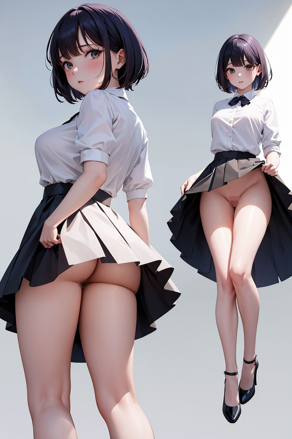 【過激ノーブラ＆ノーパン散歩 第2弾】巨乳声優がおまんこにおもちゃを挿入してミッション散歩にチャレンジ！周囲を気にしながらも自宅前で絶頂〜そして玄関でもオナニー サンプル1ページ目