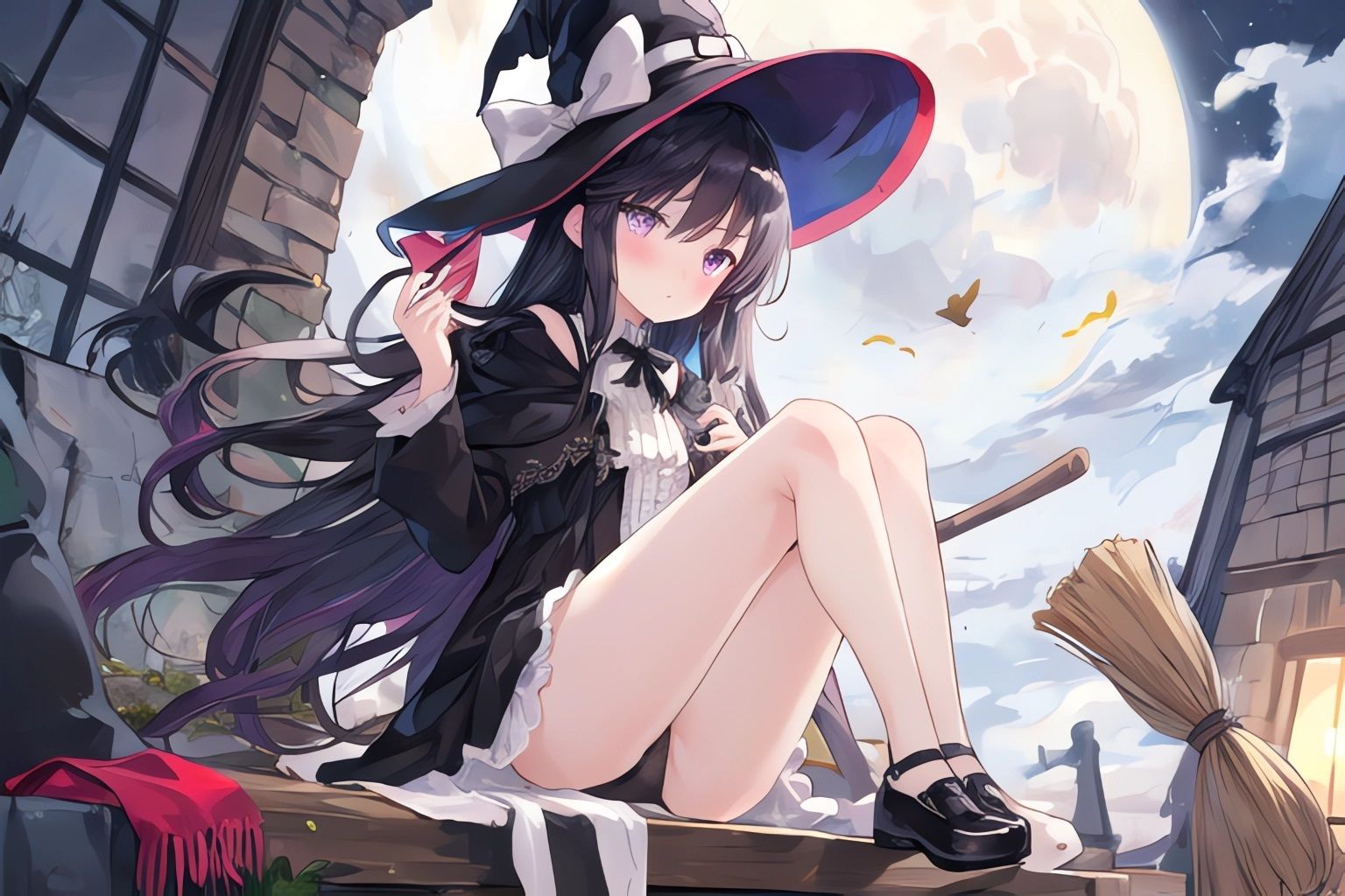 見た目がダウナー系の見習い魔女さんはドジっ子だった〜ホウキ折れてますよ！（ポンコツ魔女さん） サンプル3ページ目