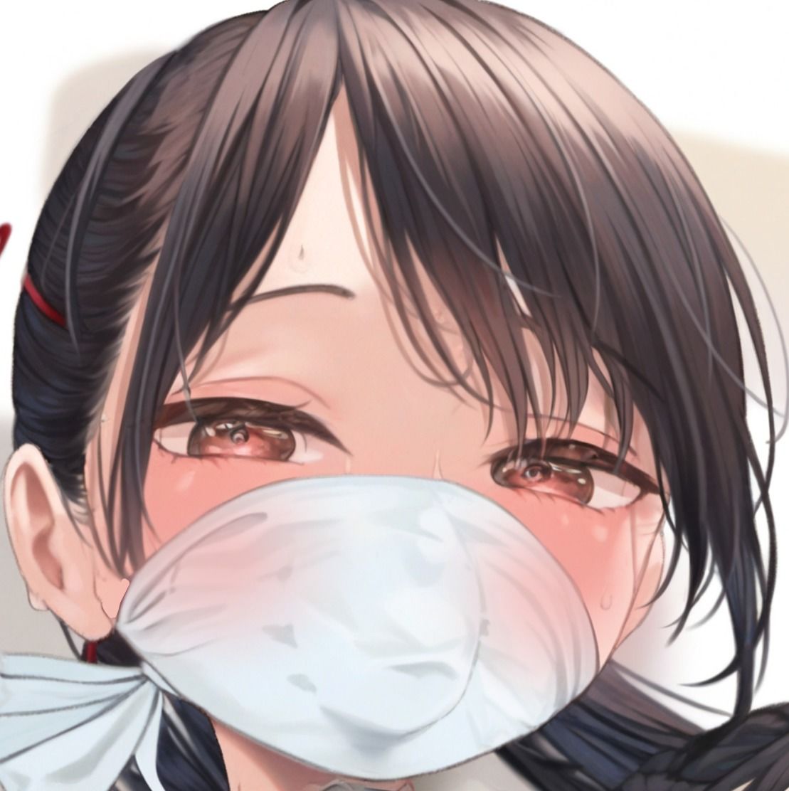 自縛して歩いてたら女の子にバレてぎちぎちに緊縛されちゃった！【M字開脚縛り】 サンプル2ページ目