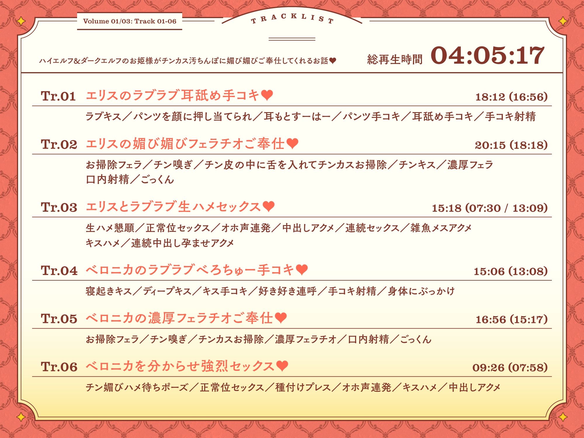 ハイエルフとダークエルフのお姫様がチンカス汚ちんぽに媚び媚びご奉仕してくれるお話♪【KU100】 サンプル5ページ目