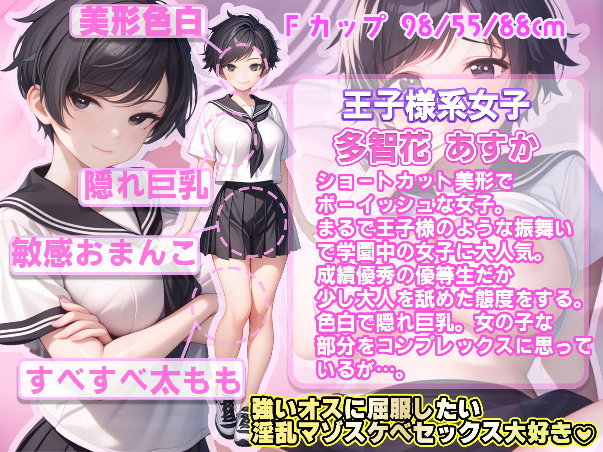 【オホ声アクメ】【生意気王子様系ボーイッシュ女子】はあなた専用メス媚びご奉仕快楽堕ちおまんこ個人教育指導 サンプル2ページ目