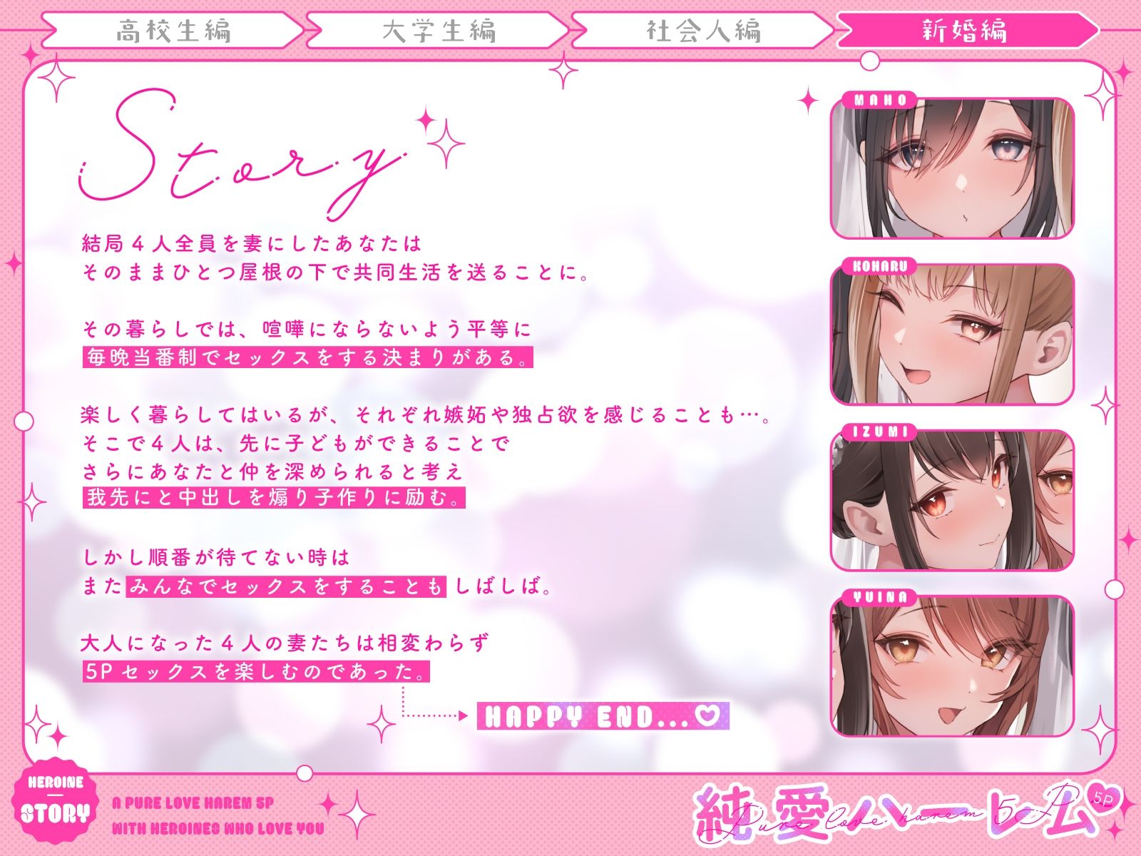 1番に孕みたい妻達とラブラブ新婚ハーレム〜中出し当番制で円満子作り5P性活〜 サンプル6ページ目