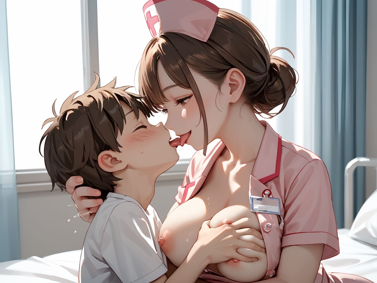 【オナニー実演ナース第6弾】隣の姉妹のエッチな誘惑？オナサポ手コキ＆オナニー実演？「お姉さんが気持ちよくしてあげる」＆「お兄ちゃん、私のオナニー見て」 サンプル3ページ目