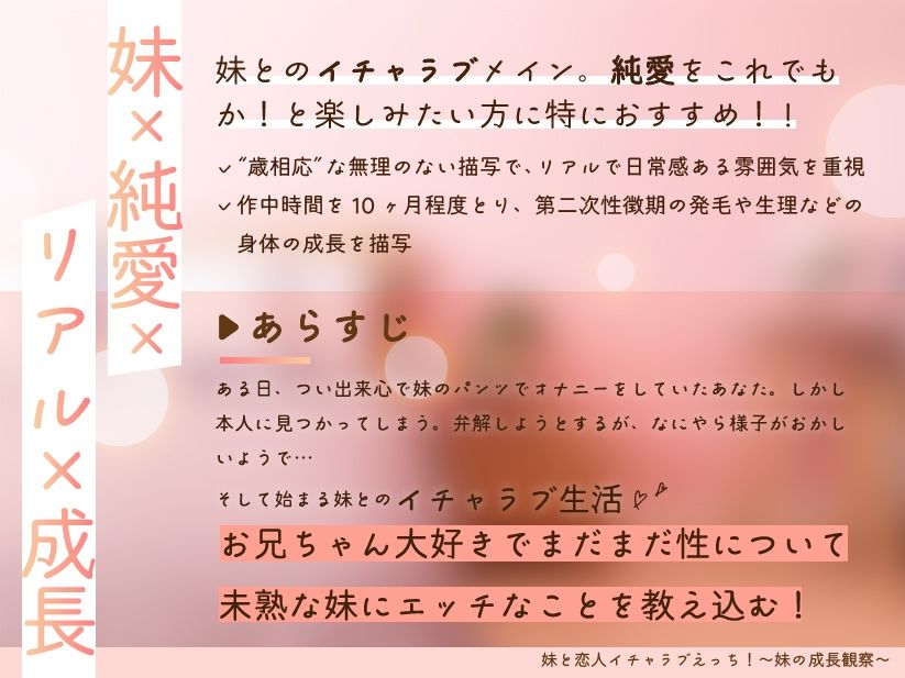妹と恋人イチャラブえっち！〜妹の成長観察〜【KU100】 サンプル1ページ目