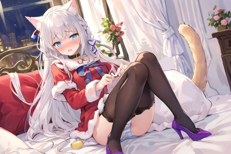 同棲ねこさんとのクリスマス03〜白猫さんのお願い ヨル編 サンプル3ページ目