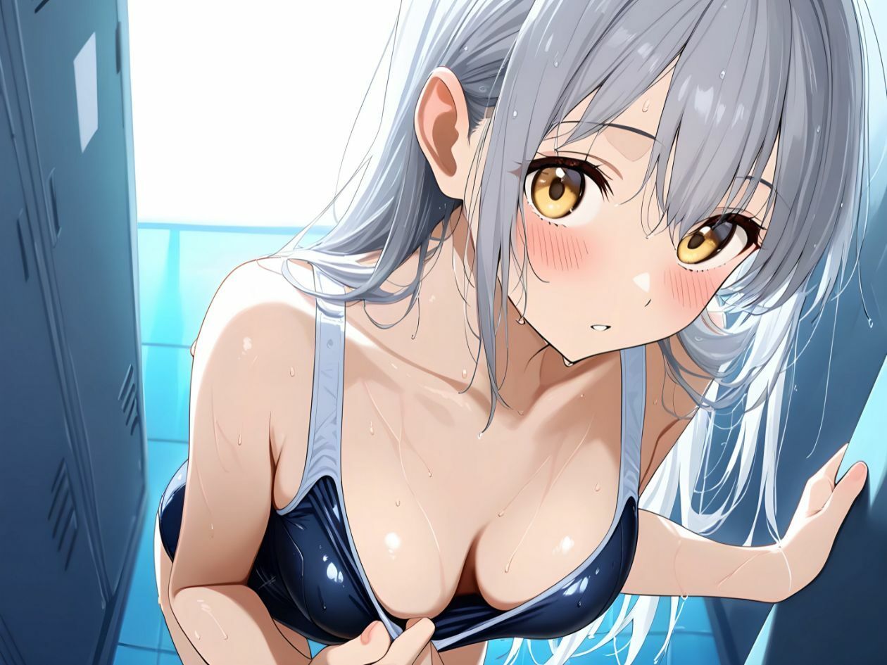 こっそりおち〇ち〇を鎮めてくれるプールの勃起監視員おねえさん【KU100】 サンプル2ページ目