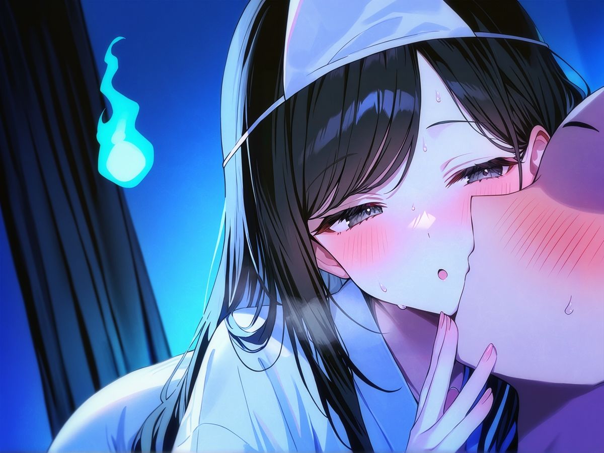 生前下ネタに混じれなかった怨念を晴らすように夜通し耳元で淫語責めしてくる幽霊 サンプル2ページ目