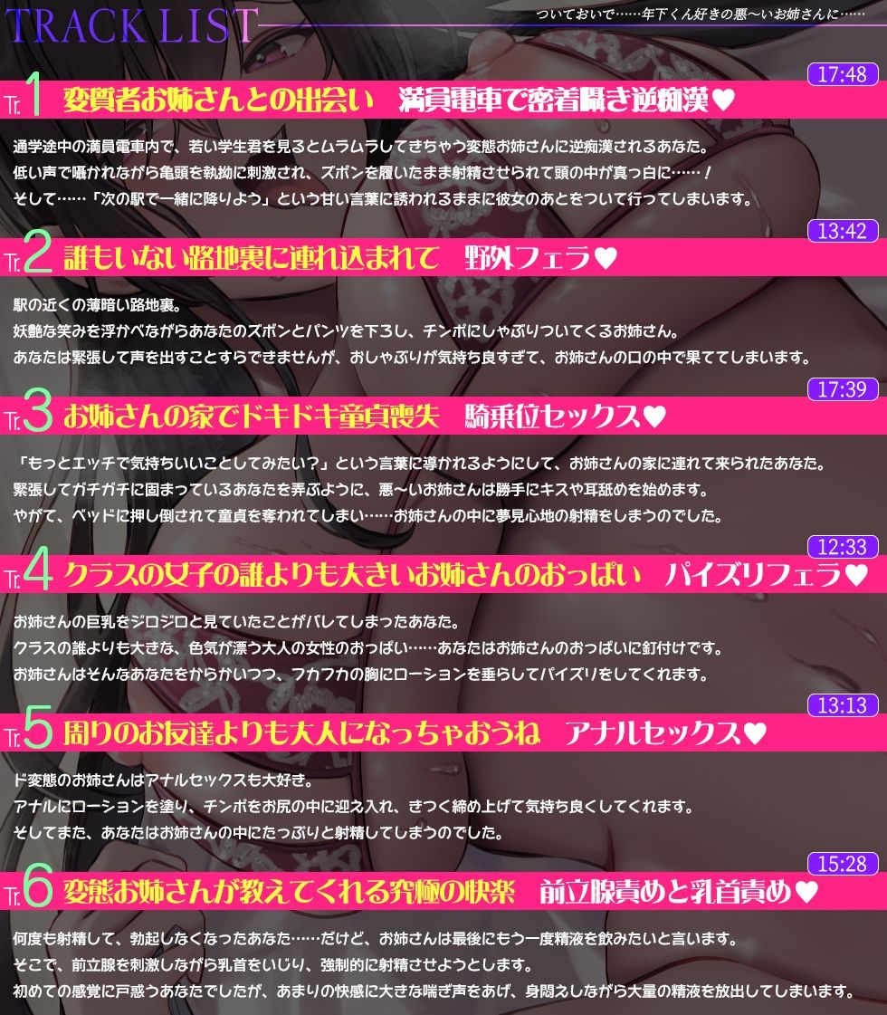 【艶々低音ボイス】僕の童貞を奪ってくれたのは、妖艶な変質者のお姉さんでした 「ついておいで……年下くん好きの悪〜いお姉さんに……♪」 サンプル3ページ目