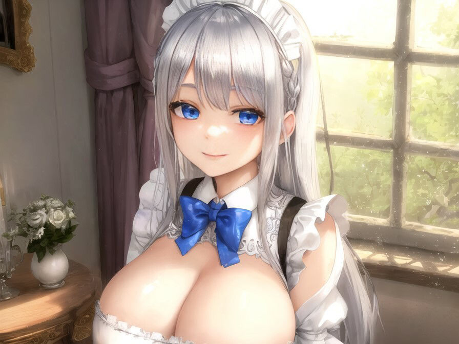 甘えん坊な銀髪巨乳メイドは幼馴染の旦那様に愛されたい〜ゼロ距離密着添い寝でこっそりラブ堕ち性活〜【バイノーラル/中出し/ラブラブ】 サンプル2ページ目