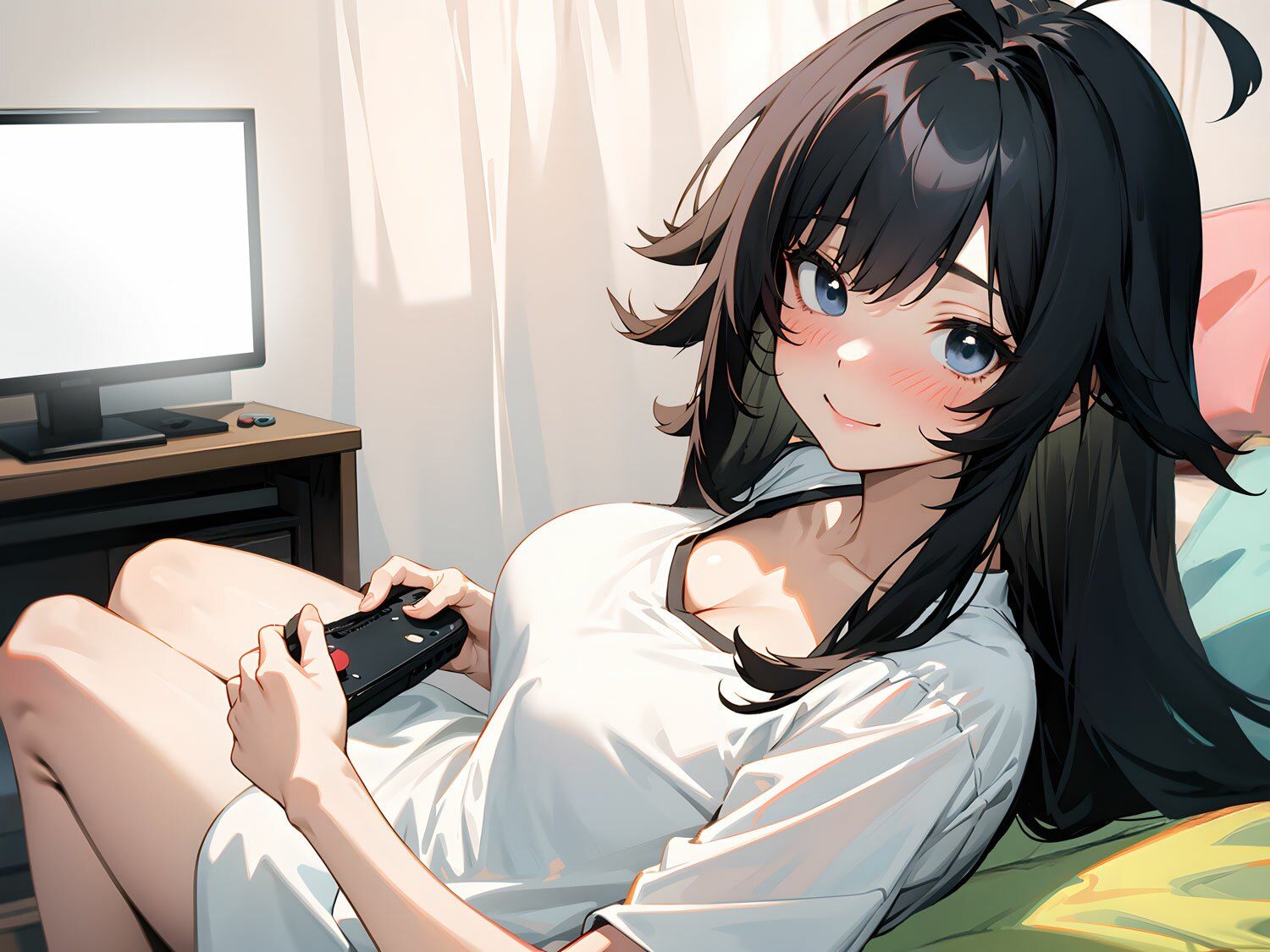 ゲーマーの巨乳引きニート幼馴染は欲求不満〜強●罰ゲームで密着汗だくなま搾精えっち〜 サンプル4ページ目