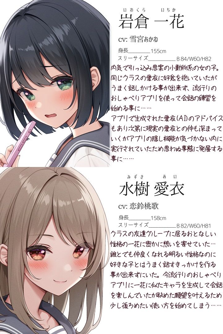【TS百合】憧れの彼女に焦らされる私は百合堕ちする【KU100】 サンプル3ページ目