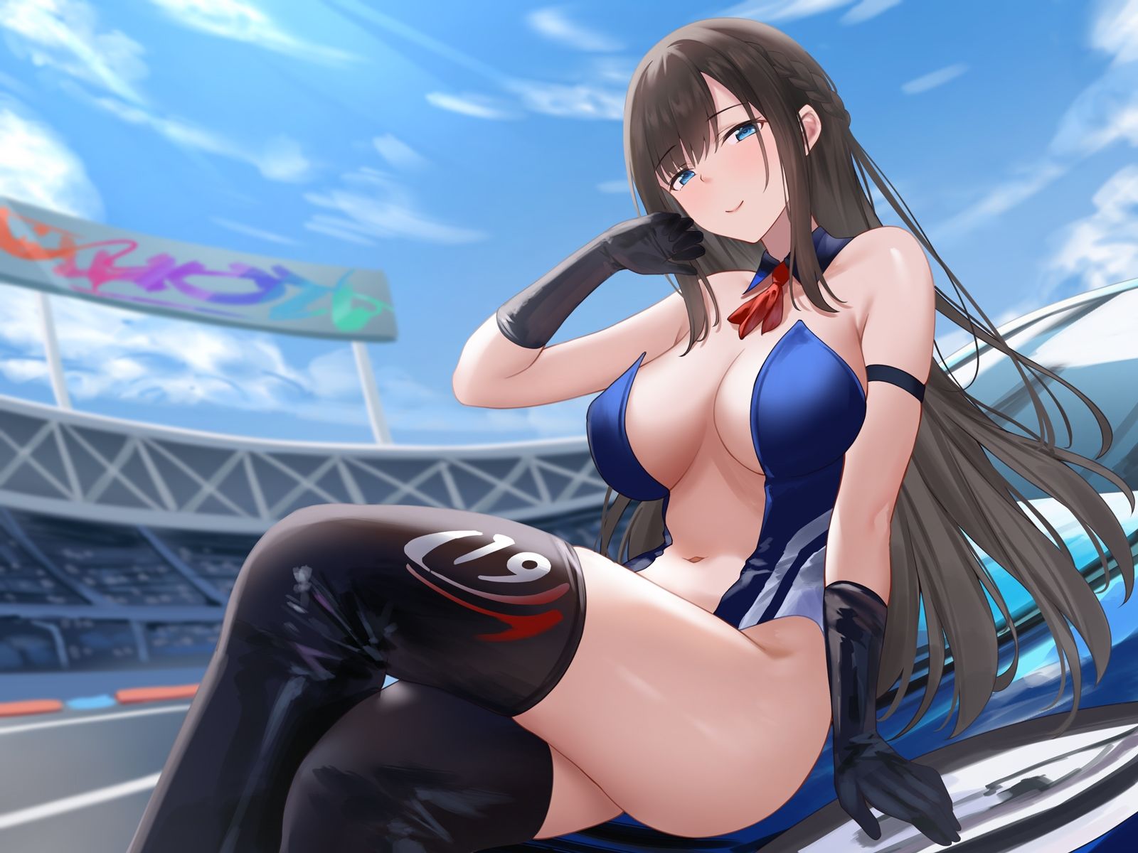 清楚系レースクイーンの1着ご褒美なまエッチ〜最速ピストンで連続ロングラン絶頂〜 サンプル4ページ目