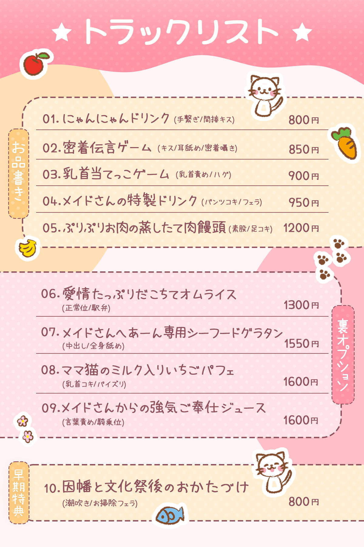 【学祭コンカフェ】真面目委員長の裏オプご奉仕指導にゃん！〜先生へ日頃の感謝を込めて、がんばります！〜 サンプル4ページ目