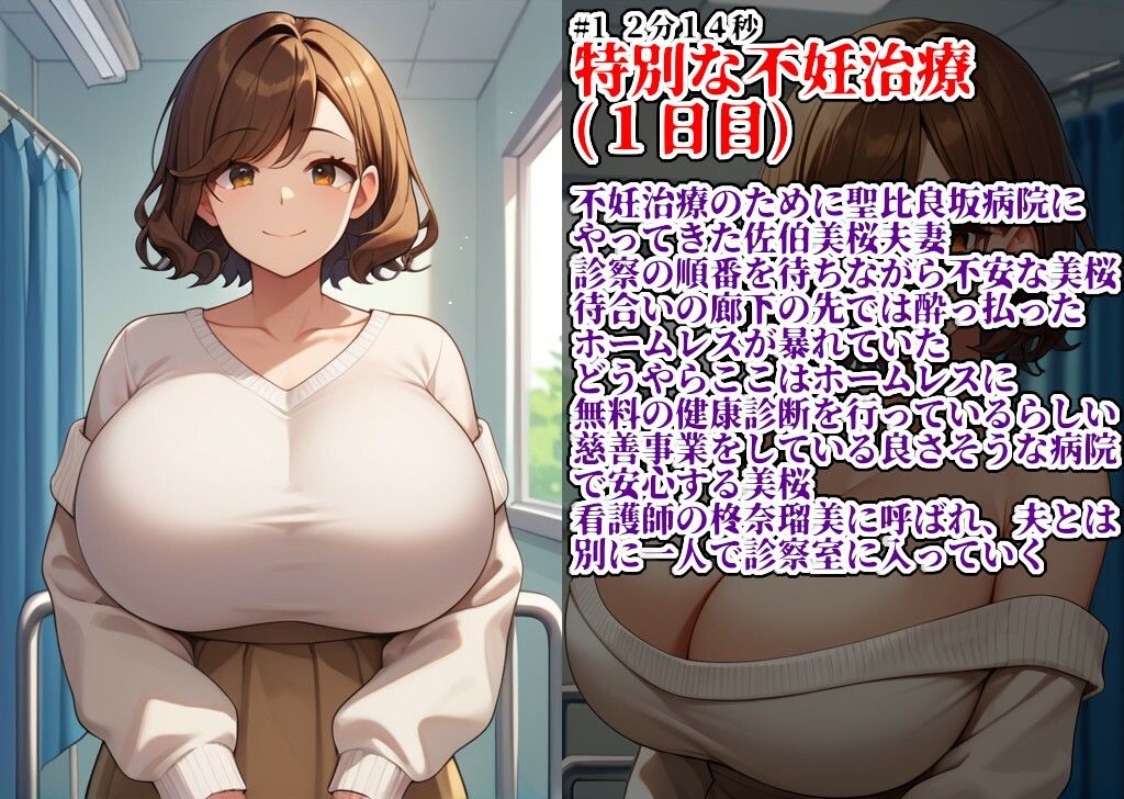 【無様托卵NTRシチュ】托卵悪徳病院 悪徳医師とドS看護婦による過激な羞恥快楽不妊治療 爆乳スリムな若妻がオホ声寝取られ托卵雌豚になっちゃいました♪ サンプル3ページ目