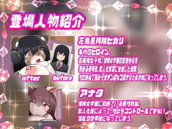 【メス堕ち種付プレス体験音声】ふたけもTS発情女学園〜発情ふたなりタヌキ娘に犯●れて中出し大好きウサギ♀に堕ちちゃうトランスボイス〜【メスケモTS催●音声】 サンプル1ページ目