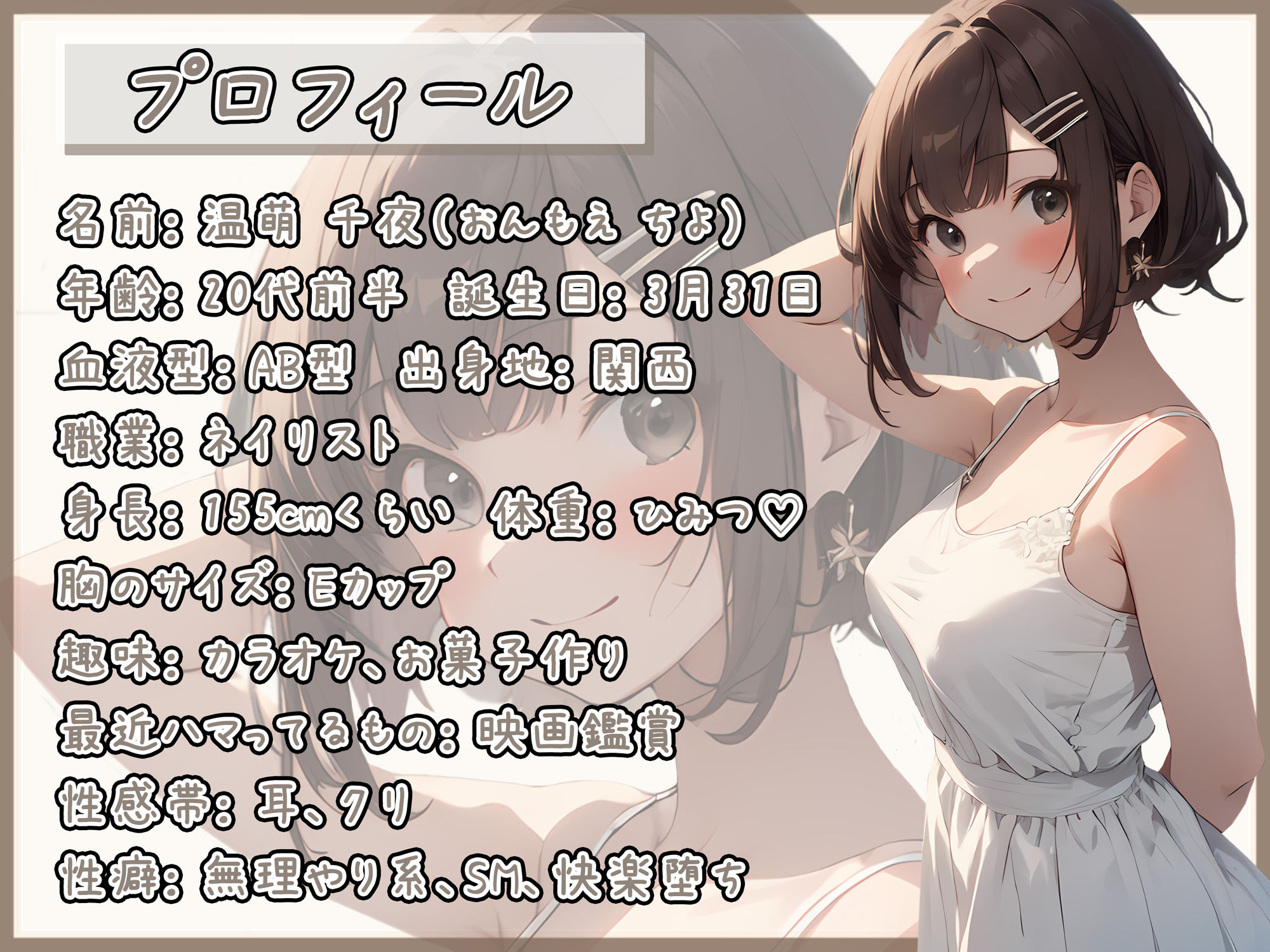 【オナサポ】ネイリスト兼声優の温萌千夜「ローション手コキ」【温萌千夜】 サンプル1ページ目