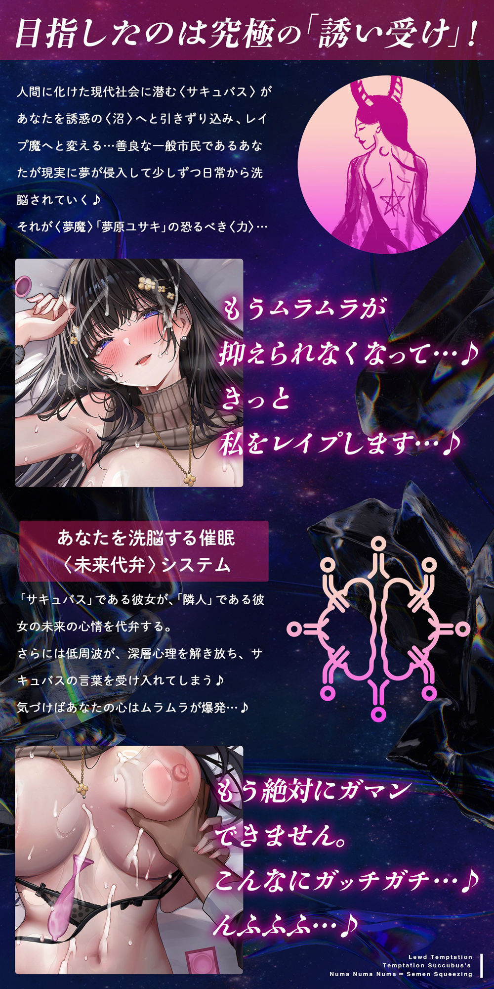 【誘い受け催●】淫惑テンプテーション〜誘惑サキュバスの沼沼沼∞搾精〜【未来代弁】 サンプル3ページ目