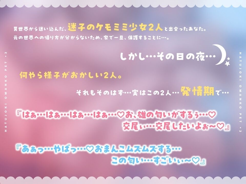 発情期おまんこペット×2（逆レ●プでおまんこ即堕ち、ハート目しゅきしゅきメロメロになるため、イチャラブ求愛多め。） サンプル1ページ目