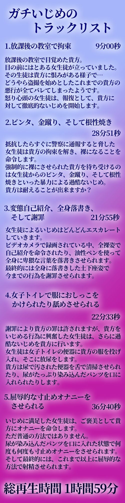 【最悪いじめのフルコース】変態M男ガチいじめ サンプル4ページ目