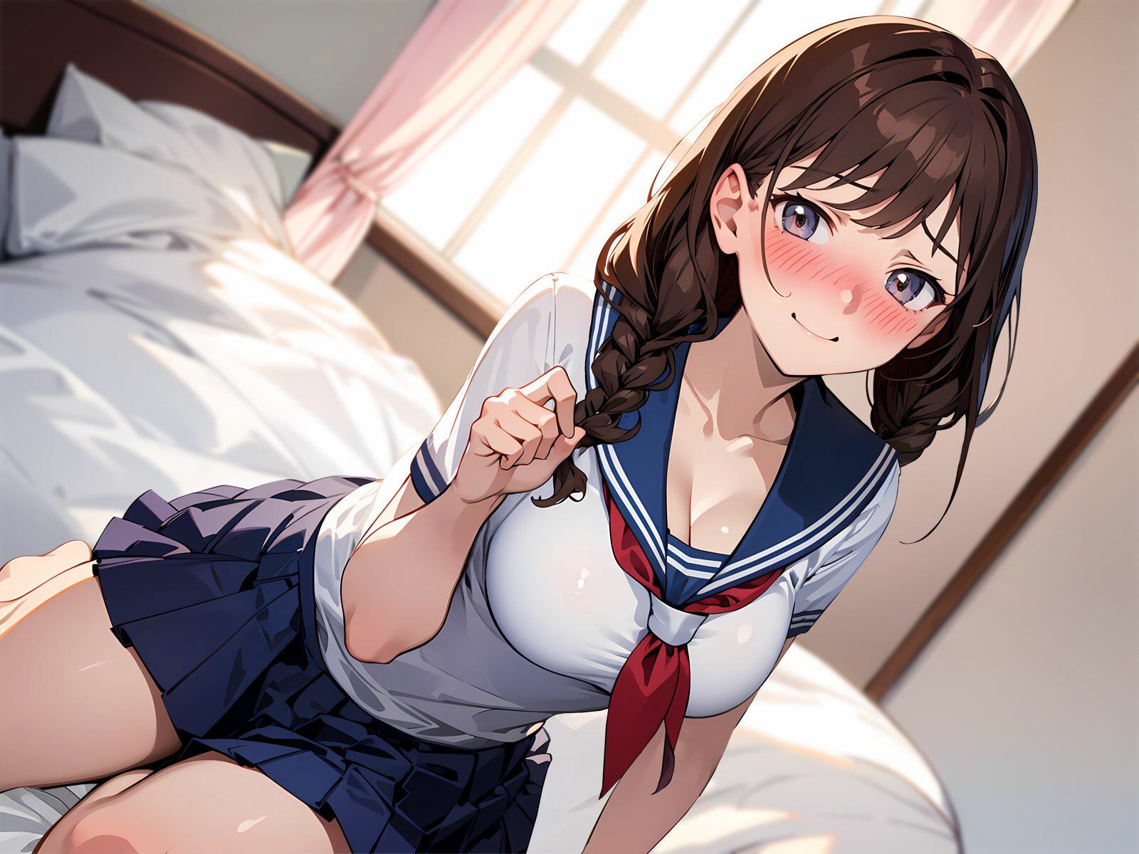 全肯定JK彼女と放課後あまあま密着初えっち〜制服姿でお◯んこグチョ濡れオホ絶頂〜 サンプル4ページ目