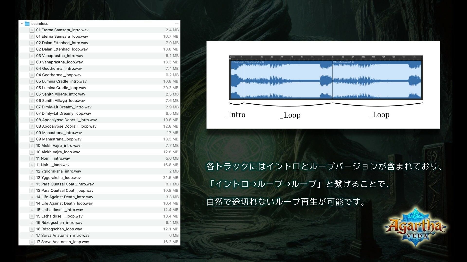 【BGM素材】Agartha Veda Game Music サンプル3ページ目