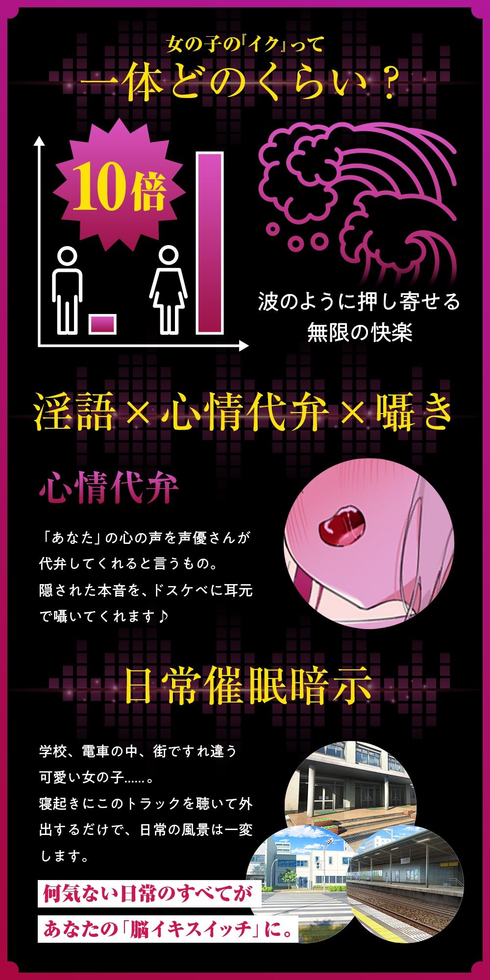 強●脳イキ催●〜7日間で堕ちるアナタの脳のイキ癖開発調教訓練〜【淫語×心情代弁×囁き催●】 サンプル3ページ目