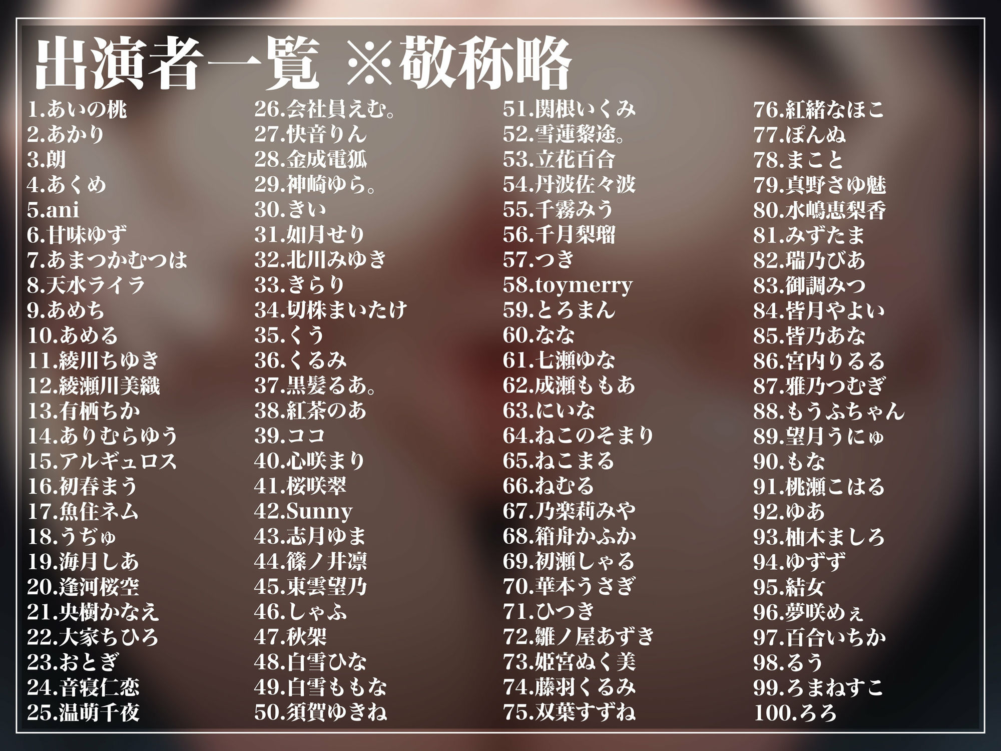 【実演オナニーオムニバス】新規録りおろし実演オナニー×100人、18時間40分超えの究極オムニバス！！ サンプル2ページ目