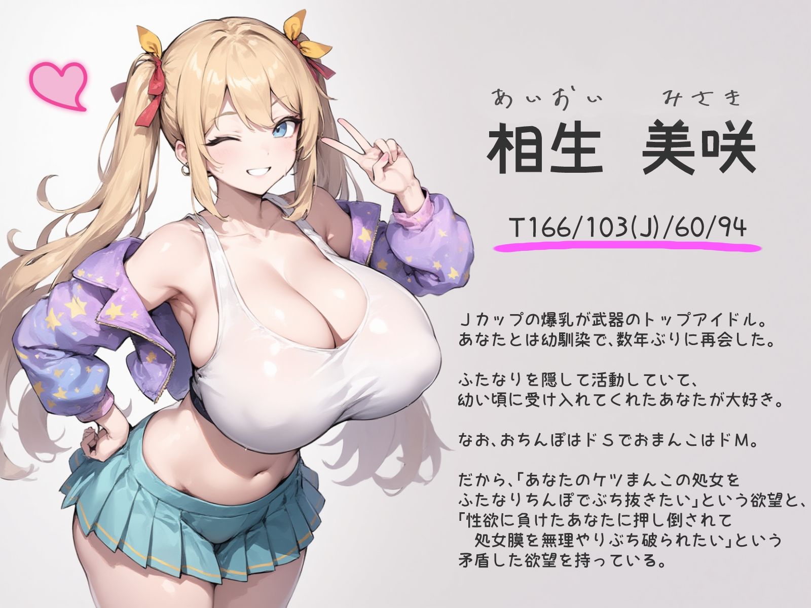 幼馴染のふたなり爆乳アイドルは、ドS童貞でドМ処女【耳舐め】 サンプル1ページ目
