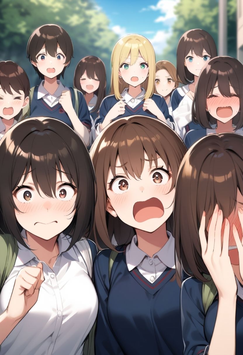 M男向けCFNMボイス  恥ずかしい短小包茎いじめ  女子校通学路編【第6話】軟弱な男子を全裸にして、小さな包茎チンポを丸出しで下校時刻の女子校の通学路を歩かせる虐め！ サンプル1ページ目