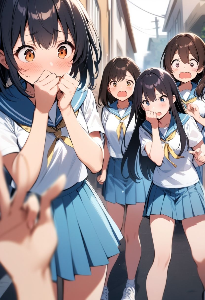 M男向けCFNMボイス  恥ずかしい短小包茎いじめ  女子校通学路編【第6話】軟弱な男子を全裸にして、小さな包茎チンポを丸出しで下校時刻の女子校の通学路を歩かせる虐め！ サンプル2ページ目