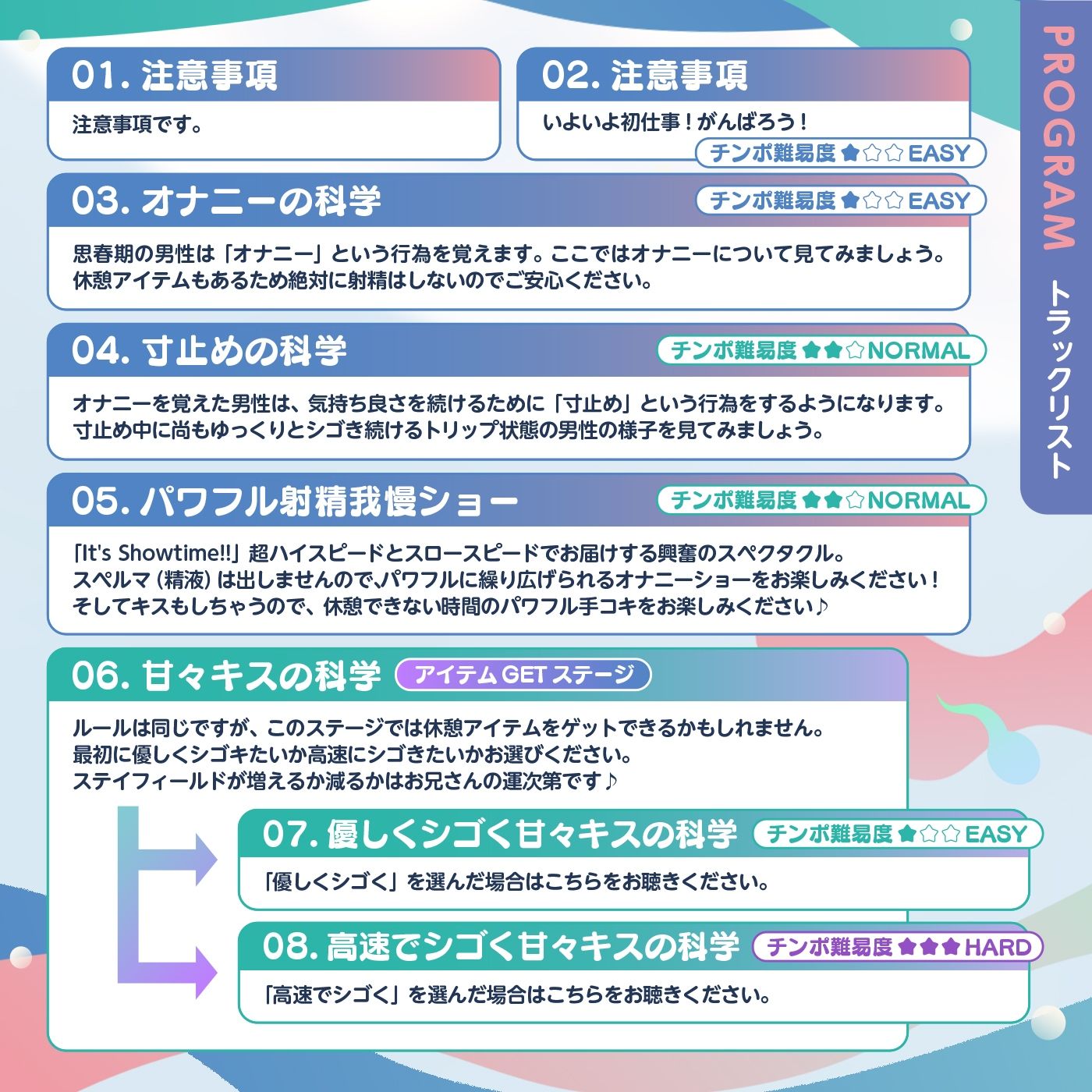 【脳トリップゲーム】「人間科学館」〜射精の科学・移動するシコシコボイスのリズムに合わせて射精を我慢しながら正社員を目指すアルバイト〜【左右ゲップ】 サンプル4ページ目