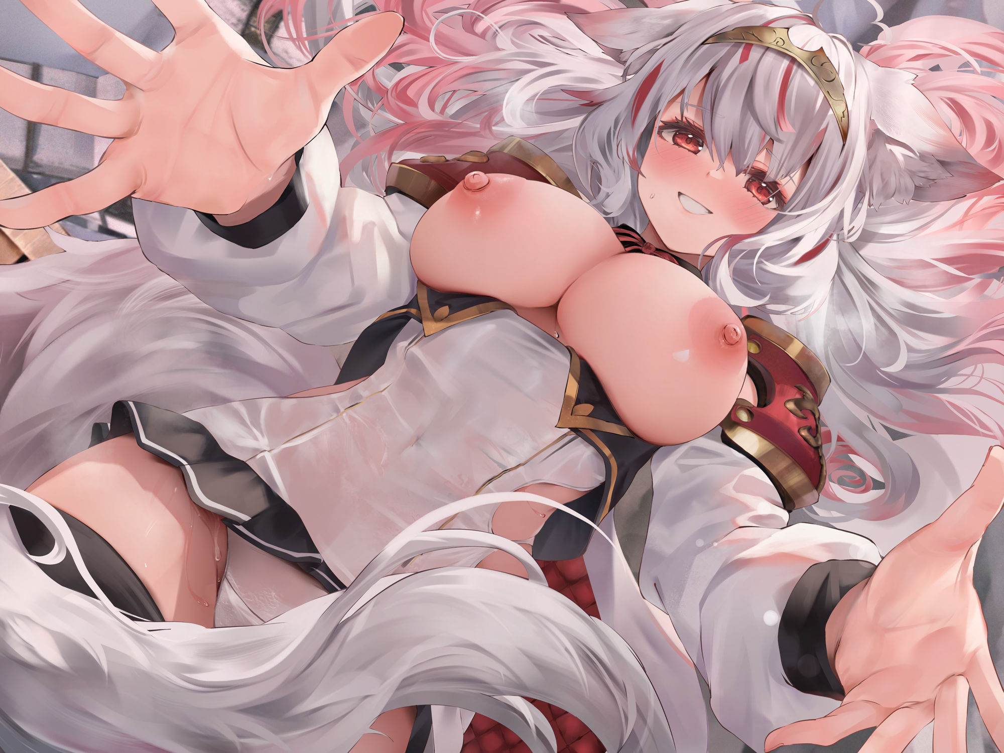 僕のせいで…！  ＃発情期の呪いにかかったケモ耳女勇者 ＃抱きモフり交尾でむりやりお世話されちゃう話 サンプル5ページ目