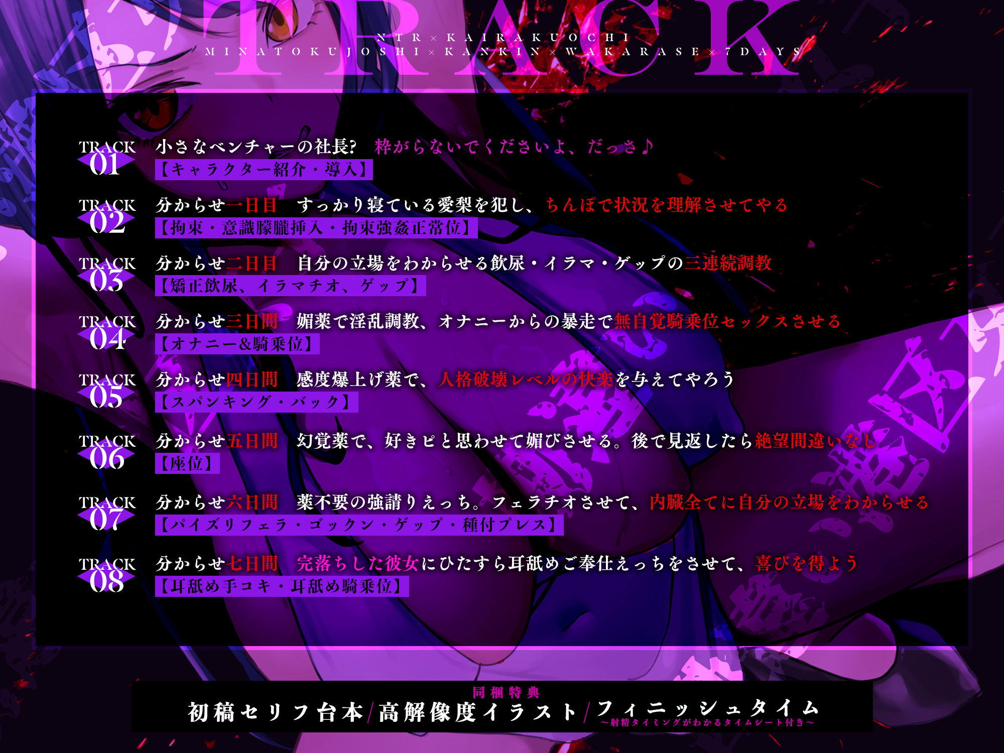 【寝取られ堕ち】彼氏持ち勘違い港区女子を監禁してわからせる7日間 〜強媚薬・感度増幅・幻覚ベタ惚れ・謝罪ご奉仕〜 サンプル5ページ目