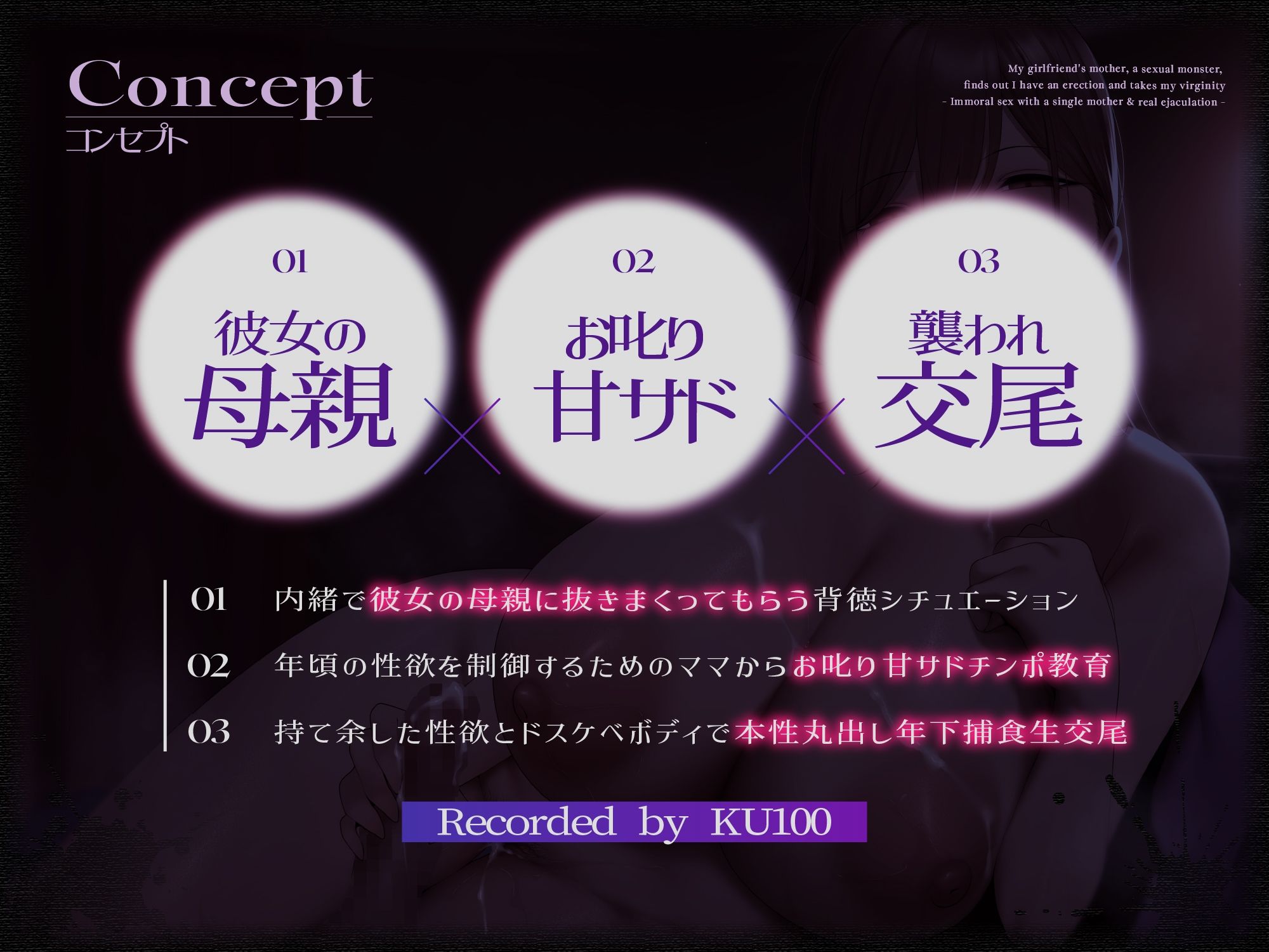 【カノ母逆NTR/ドスケベ事後差分イラスト】性欲モンスターな彼女の母親に勃起バレして童貞を喰われる〜シンママとズルズル背徳交尾＆本気射精〜【KU100】 サンプル3ページ目