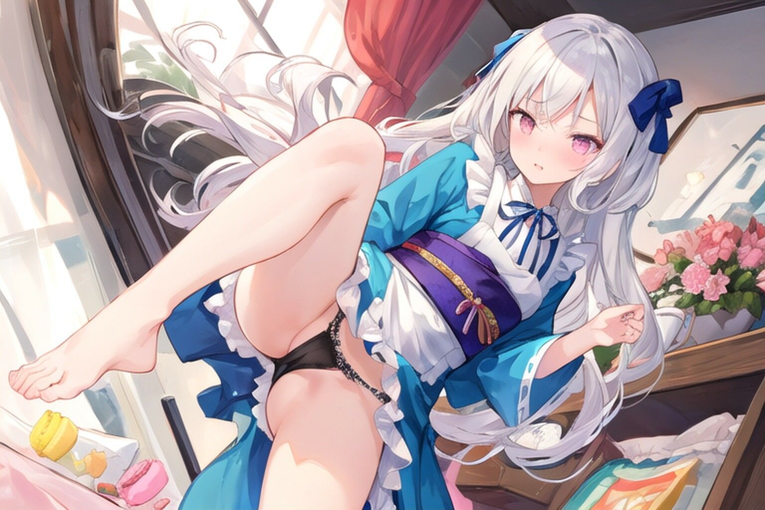 和風メイドカフェ，エトワールドゥメールにようこそ〜ゆな編世話焼きの妹に嫉妬されて絞り取られて射精管理されてしまった サンプル4ページ目