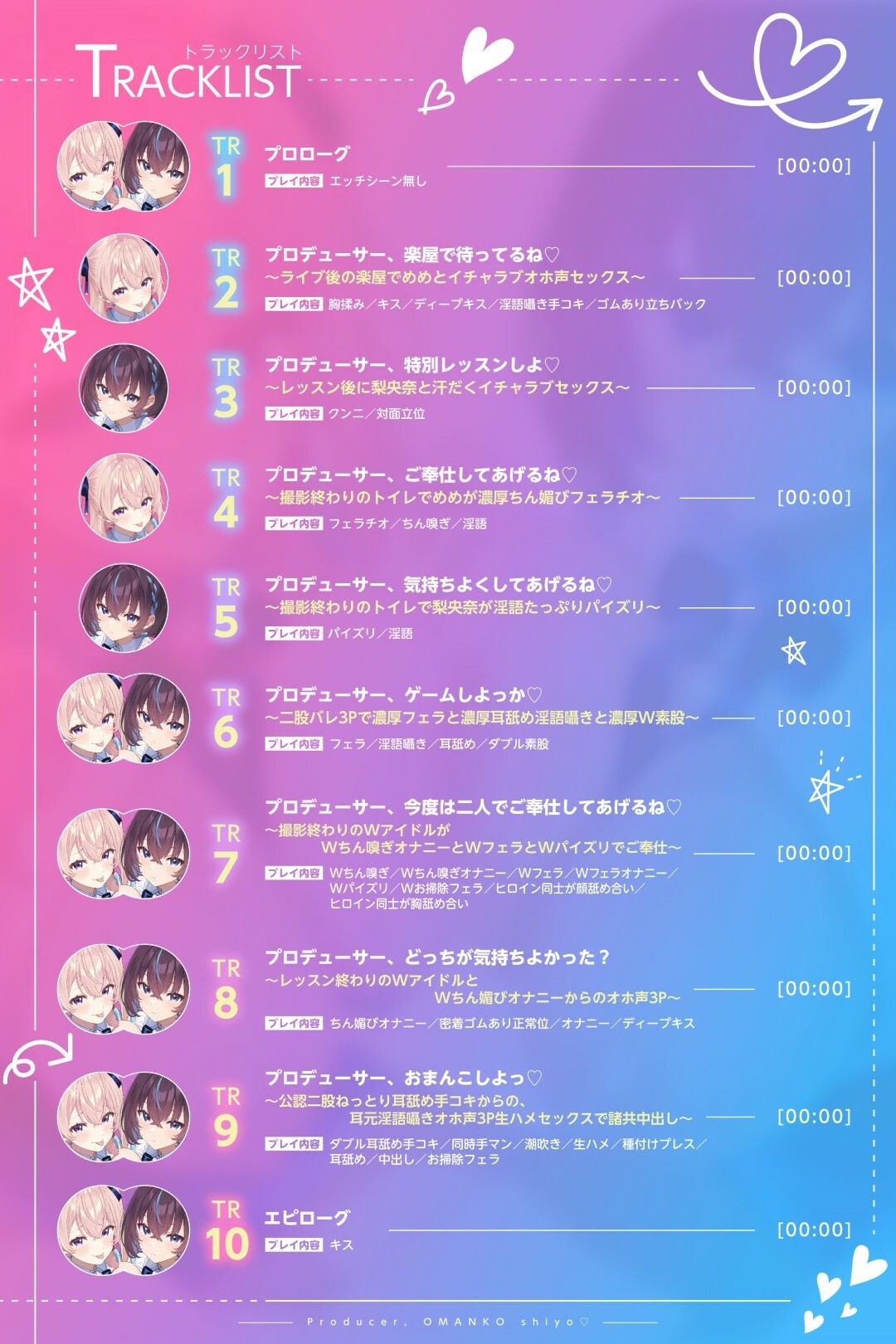 プロデューサー、おまんこしよっ（はーと）〜ダウナー系と性悪小悪魔系のWアイドルと公認二股でドスケベ媚び媚びオホ声3P〜 サンプル3ページ目