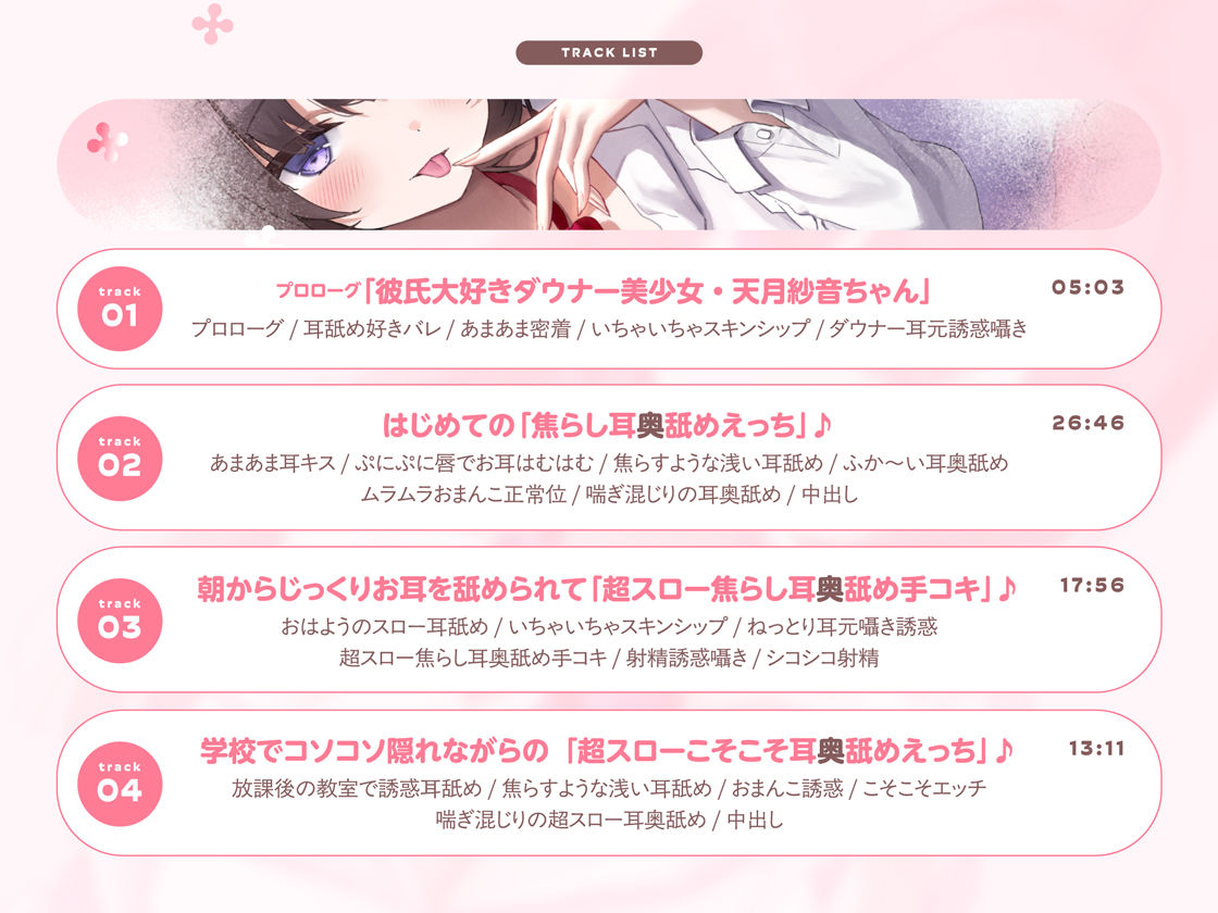 【たっぷり無声音×耳奥舐め】お耳焦らし好きのための’超スロー耳奥舐め’〜耳の深層までね〜っとり舐められて幸せになる音声♪〜 サンプル4ページ目