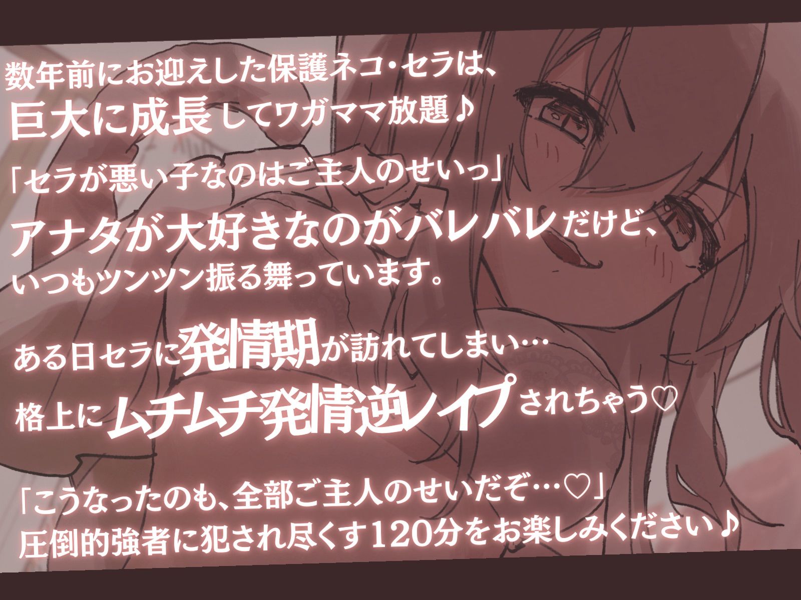 【高身長×ツンあま逆レ●プ】発情保護ネコの主従逆転ムチムチ精液絞り-もっと逆躾け！セラはご主人をサイズ差交尾から逃がさない♪- サンプル2ページ目
